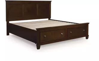 k/ck storage ftbd w/roll slats danabrin brown