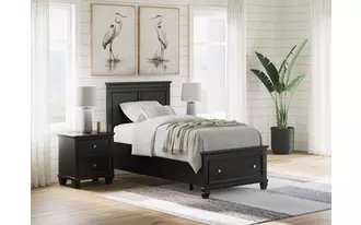 twin/full bed rails lanolee black