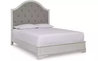 queen uph panel headboard blendon rustic brown