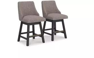 uph swivel barstool (2/cn) neymorton in dark grayish brown by ashley