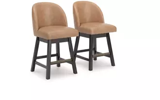 uph swivel barstool (2/cn) neymorton in dark grayish brown by ashley