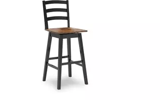 tall swivel barstool (2/cn) wildenauer in brown/black by ashley