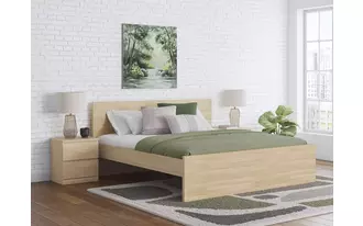 queen platform bed panels onita natural
