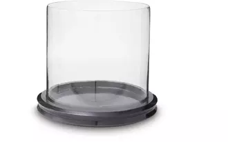 candle holder saskia clear/black