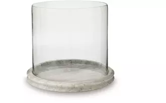 candle holder saskia clear/beige
