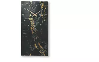 wall clock teague black/gold finish