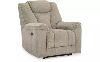 pwr recliner/adj headrest hindmarsh in stone by ashley