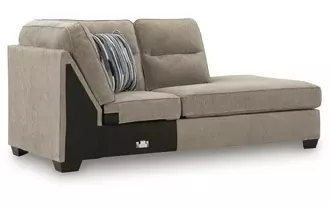 Ashley olten raf corner chaise in mocha