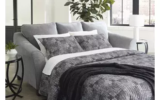 queen sofa sleeper mathonia in smoke by ashley