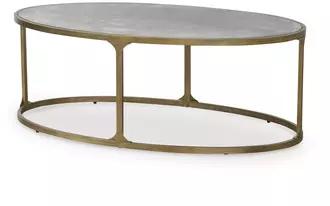 oval cocktail table korajane in antique gold by ashley
