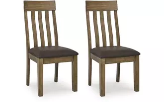 Ashley urbinforte dining uph side chair (2/cn) in light brown