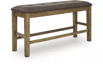 Ashley urbinforte dbl counter uph bench (1/cn) in light brown