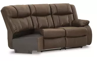 raf reclining loveseat trail boys walnut