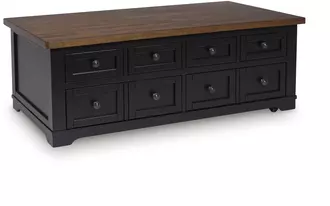 lift top cocktail table wildenauer in brown/black by ashley
