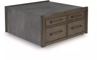 square cocktail table kallenny in brown/gray by ashley