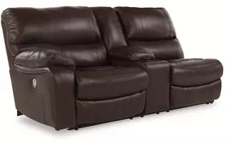 laf dbl rec pwr con loveseat family circle dark brown