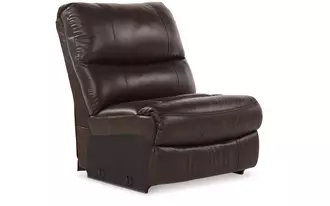 armless chair family circle dark brown