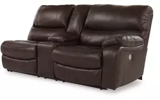 raf dbl rec pwr con loveseat family circle dark brown