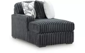 Ashley midnight-madness laf corner chaise in gunmetal