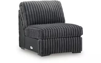 Ashley midnight-madness armless chair in gunmetal