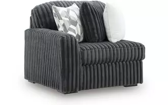 Ashley midnight-madness laf corner chair in gunmetal