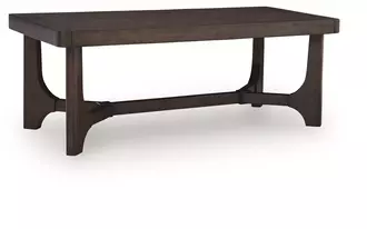 rectangular cocktail table korestone in dark brown by ashley