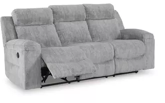 reclining sofa buntington in pewter by ashley
