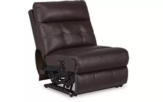 pwr armless rec w/adj headrest punch up walnut
