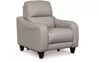 pwr recliner/adj headrest mercomatic in gray by ashley