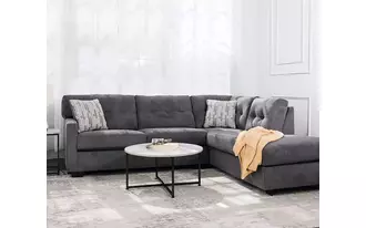 raf corner chaise bowdre gunmetal