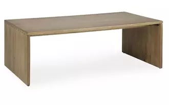 rectangular cocktail table ella grove rich brown