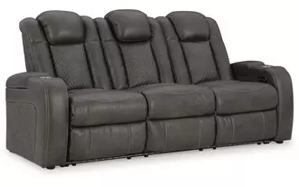 pwr rec sofa with adj headrest  