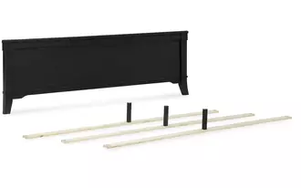 k/ck panel footboard w/slats welltern black