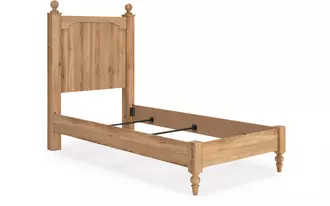 Ashley aleaport twin panel footboard w/rails in warm brown
