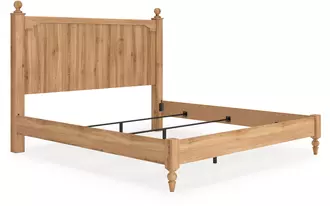 Ashley aleaport king panel footboard w/rails in warm brown