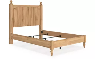 Ashley aleaport full panel footboard w/rails in warm brown