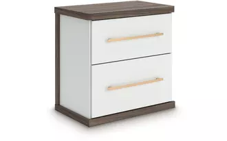 Ashley kendanport two drawer night stand in white/brown