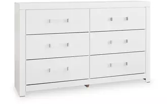 Ashley maeling six drawer dresser in white