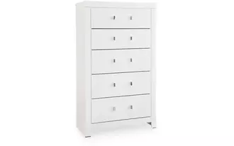 Ashley maeling five drawer chest in white