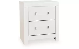 Ashley maeling two drawer night stand in white