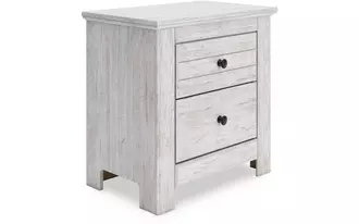Ashley makidern two drawer night stand in whitewash
