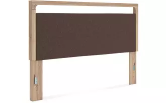 Ashley kinlanni king uph panel headboard in tan