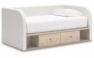 Ashley arloster t uph daybed pnl/rails/slats in tan