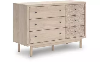 Ashley arloster six drawer dresser in tan