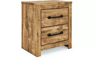 Ashley maystonna two drawer night stand in brown