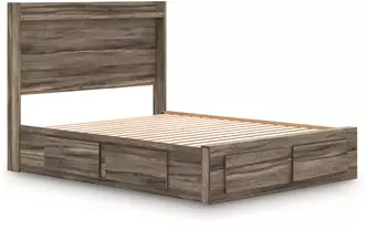 Ashley elbrim queen storage footboard in brown