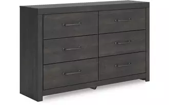 Ashley hollivern six drawer dresser in dark gray
