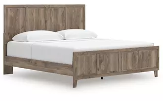 Ashley rusticott king panel footboard in brown