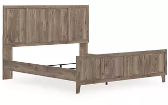 Ashley rusticott king panel rails in brown
