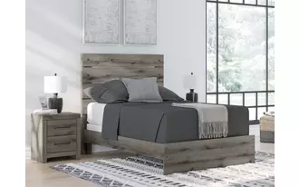 Ashley graystorm full panel headboard/footboard in brown gray